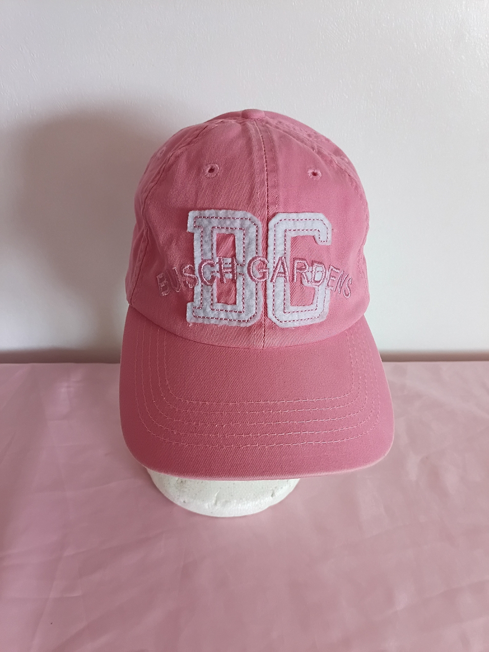 Busch Gardens Pink Retro Tourist Strap back Baseball Cap Hat